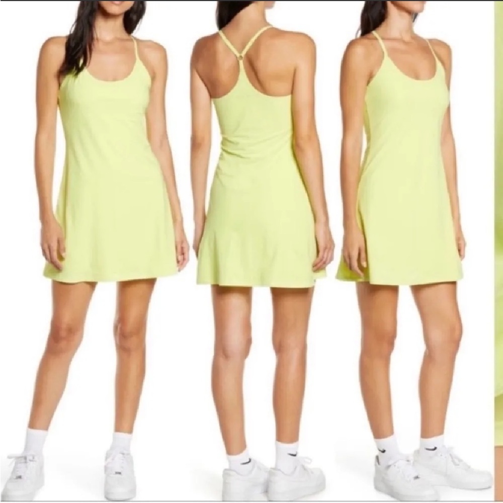 Outdoor Voices Neon Yellow Tennis Exercise Dress